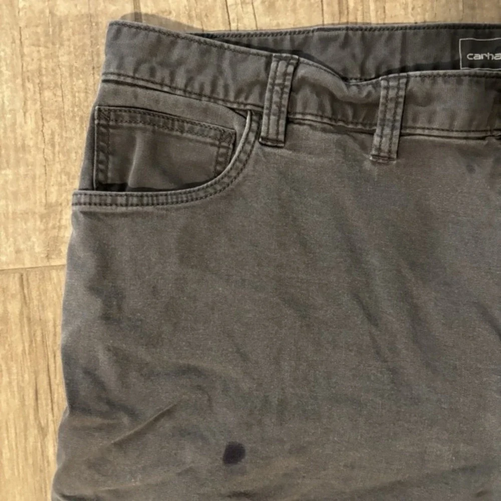 Carhartt Work Pants Men's 44‎ X 32 Relaxed Fit Rugged Flex Canvas Gray 5 Pocket